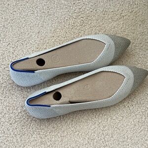 Rothy's Diamond Metallic Point Flats NIB new 9.5 women’s size